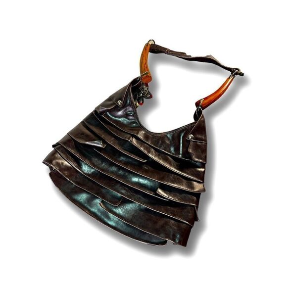 GUCCI - Vintage Burgundy Leather Purse - Picture 5 of 11